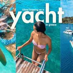 island hopping on a yacht in greece (travel vlog)