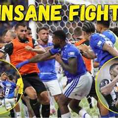 THE BIGGEST MASS BRAWL IN BRAZILIAN FOOTBALL HAPPENED TODAY! WHAT A CRAZY SCENE!