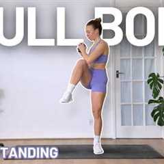 20MIN FULL BODY DUMBBELL WORKOUT - No Repeats - Warm up & Cool down included