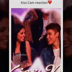 Justin Bieber and Selena Gomez’s Adorable Kiss Cam Reaction 🥹#SelenaGomez #SelenaFans #SelenaMoment