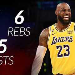 LeBron James 17 pts 6 rebs 5 asts vs Nuggets 25/26 season