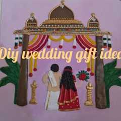 DIY || DIY handmade weeding gift using clay || Handmade Lippan art gift idea for weeding