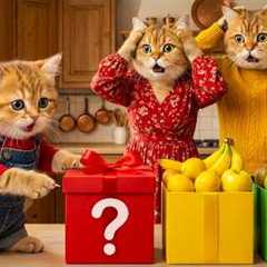 Ginger Kitten Harvests Mangoes to Earn Money for a Surprise Gift for Mama Cat 🥭🐱🎁