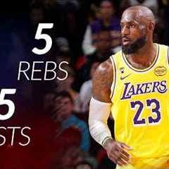 LeBron James 18 pts 5 rebs 5 asts vs Rockets 25/26 season