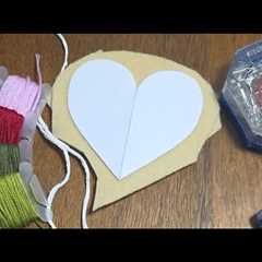 Felt heart with embroidery design / Mother's day gift #sewing #embroidery #feltcrafts