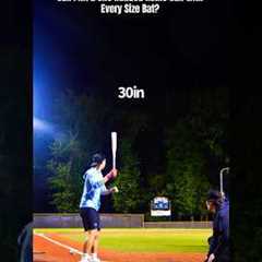 Can I Hit a One Handed Home Run With Every Size Bat? #shorts