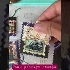 Youtube Short: Quick showcase of this Faux postage stamps for a swap!! Longer video coming!!..