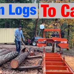 Milling Lumber for Off Grid Cabin on Woodmizer LT15 Sawmill