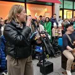 STREET performer BLEW the crowd away with his INCREDIBLE Voice - Shallow Lady Gaga | Allie Sherlock