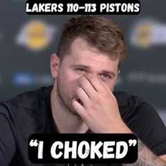Luka Doncic IN TEARS after AIRBALLING Game Tying shot - Postgame Interview - Lakers vs Pistons 