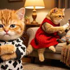 Ginger Kitten Feels Hurt When Mama Cat Takes Care of a Capybara – What Happens Next?