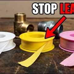 White vs Yellow vs Pink Teflon Tape - The WRONG One Causes Leaks!