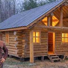 2 Years Building a Massive Log Cabin Alone in the Forest