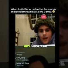 Justin met an online fan who looked like Selena 😳#reactionvideo #selenagomez #justinbieber