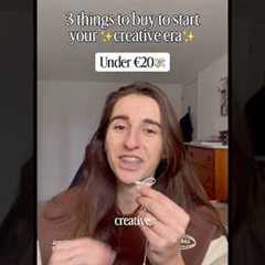 3 cheap things to buy to start your ✨creative era #creative #hobbies #moneysavingidea