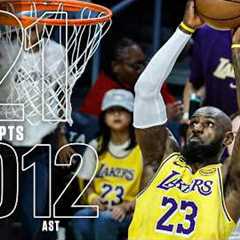 LeBron James TRIPLE-DOUBLE 🔥 Ties Kareem for most career wins | NBA on ESPN