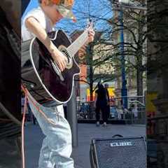 Busking in Manchester 🇬🇧 #blindfaith #guitar #stevewinwood #clapton #60s #leonardo #fyp #busker