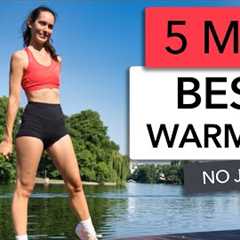 BEST WARM UP BEFORE RUNNING - NO JUMPING - 6 MOVEMENTS TO FEEL BETTER