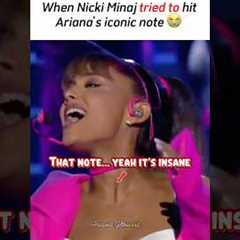 When Nicki Minaj tried to hit Ariana’s iconic note #arianagrande #nickiminaj #shorts