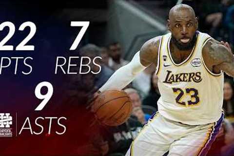 LeBron James 22 pts 7 rebs 9 asts vs Warriors 25/26 season