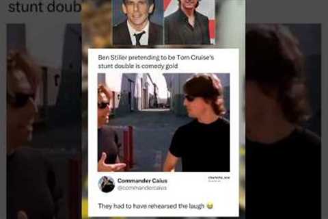 Ben Stiller pretending to be Tom Cruise's stunt double is comedy gold