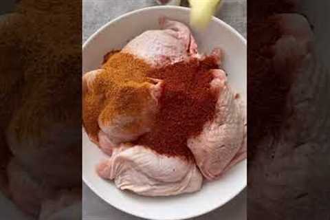 Cajun chicken thighs. Recipe and ingredients in description 😉