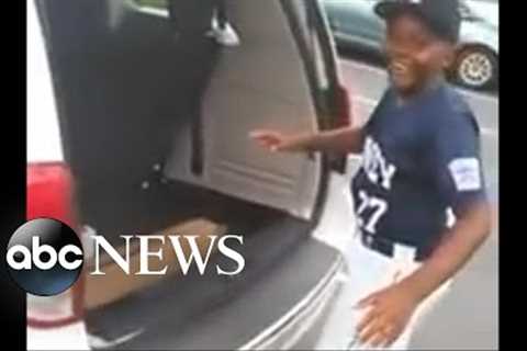 Dad surprises son with baseball bat