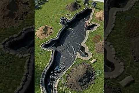 Crocodile-Shaped Pool | Architectural Landscape Build 🐊