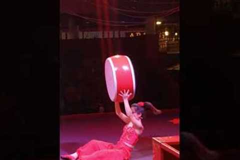 Las Vegas Circus Circus Act | Watch Her Juggle a Drum with Her Feet