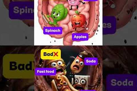 GUT HEALTH: GOOD vs BAD FOODS 🥬🍔