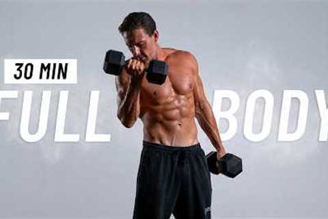 30 Min Full Body Dumbbell Workout at Home to Build Muscle