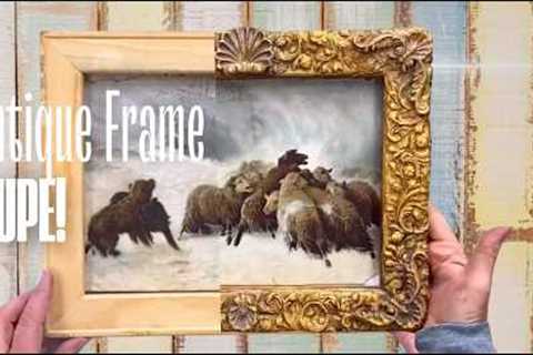 DIY Antique Frame Dupe | IOD Trimmings 4 Mould Tutorial for a Stunning Gallery Wall