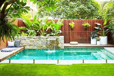 BEAUTIFUL! SMALL POOL WITH GARDEN DESIGN IDEAS | SWIMMING POOL GARDEN LANDSCAPE FOR SMALL BACKYARD