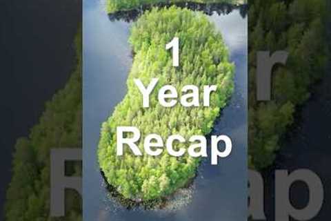 1 year of building a log cabin on an island #logcabin #island