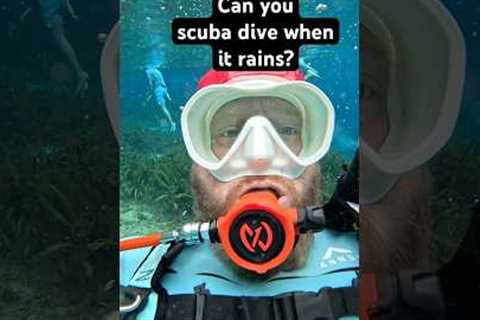 Scuba Diving in the rain can be magical -just avoid the lightning🤿☔️✨ #scubadiving #rain #sarcasm