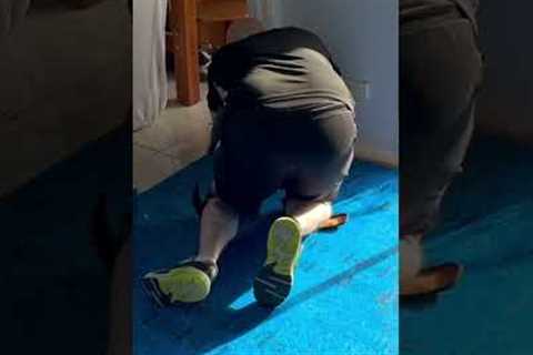 Installation of new underlay #carpetinstallation #flooring #diy #homeimprovement #carpet #renovation