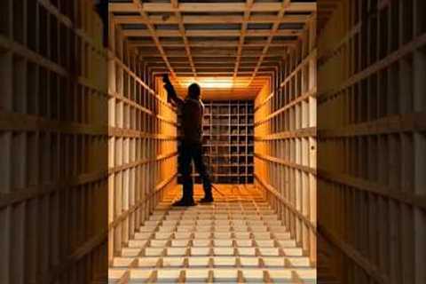 I build a secret room inside a WHITE container! 🏗️🤍