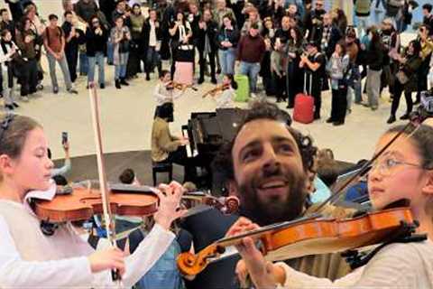 11 and 8-year old PRODIGY SISTERS play Vivaldi Winter with me! Amazing Performance 😍