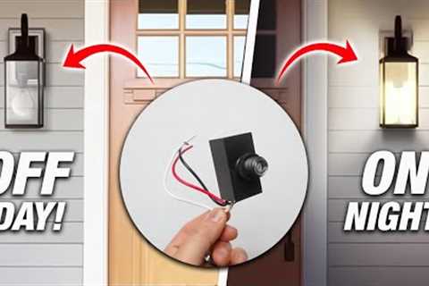 How To Install Automatic Day And Night Light Sensor ! Easy Electrical DIY For Your Outdoor Lights!