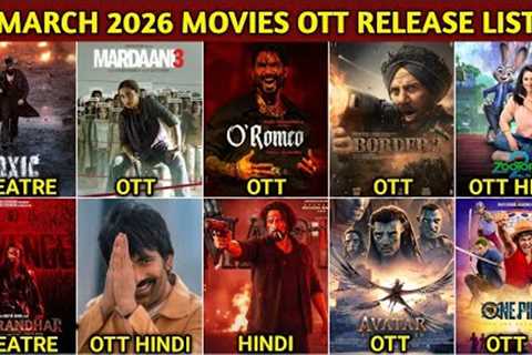 March 2026 OTT Movies &amp; Web Series Release Update Full List | Netflix, Prime Video, Zee5,..