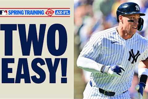 AARON JUDGE IS BACK! Two homers for the Yankees star at Spring Training! | MLB Highlights