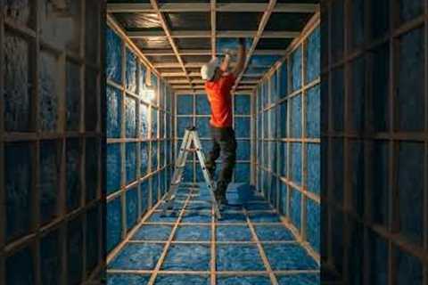 Turning a Shipping Container into a Secret Underground Forest Tiny House #shorts #tinyhouse