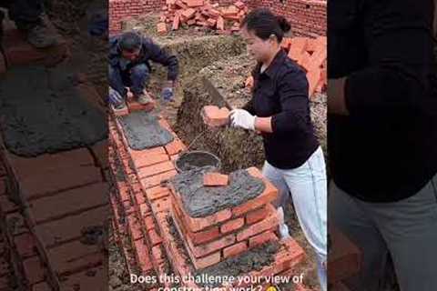The Rising Wall: A Woman's Steady Hand in Masonry 🏗️❤️
