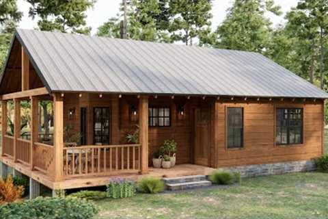 29'x26' (9x8m)  STUNNING Cabin Design: Embracing Simple and Complete Living