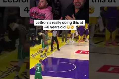 Los and his Dad react to a CRAZY LeBron dunk 😳 #LosPollosTV #lebron #lebronjames #dunk