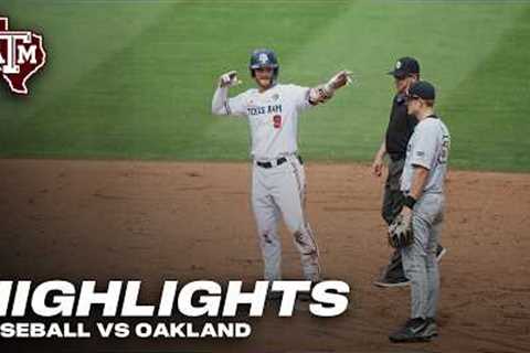 Baseball Highlights: A&amp;M 12, Oakland 1