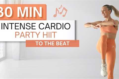 30 min CARDIO PARTY HIIT WORKOUT | To The Beat ♫ | No Squats or Lunges | Fun + High Intensity