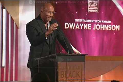 Dwayne Johnson Tearfully Accepts 'Entertainment Icon Award' | ABFF Honors
