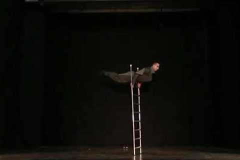 Circus Performer on the Free Standing Ladder j11LW2170726