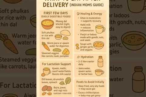 🌸 What to Eat After Delivery (Indian Moms Guide 🍲)